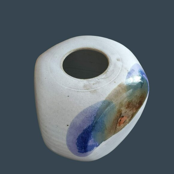 Hand Crafted Art Pottery Vessel, Large Studio Ceramic Vase, Signed Win - Picture 4 of 7